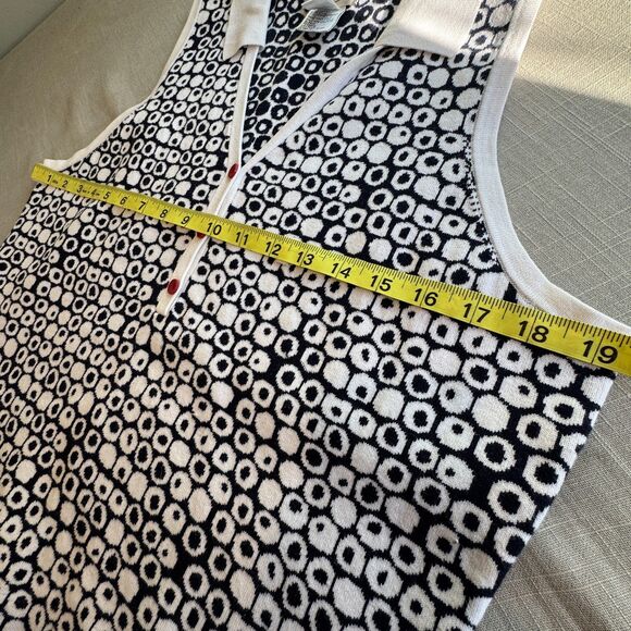 Vintage Talbots Knit Sleeveless Sweater Blue & White, SZ L, Excellent Condition - Picture 6 of 7